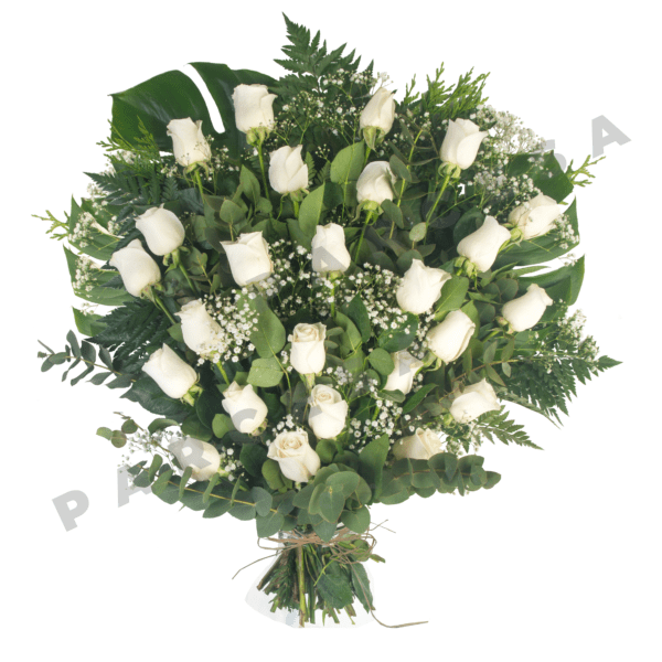 Ramo de rosas blancas | TIENDA PARCESA